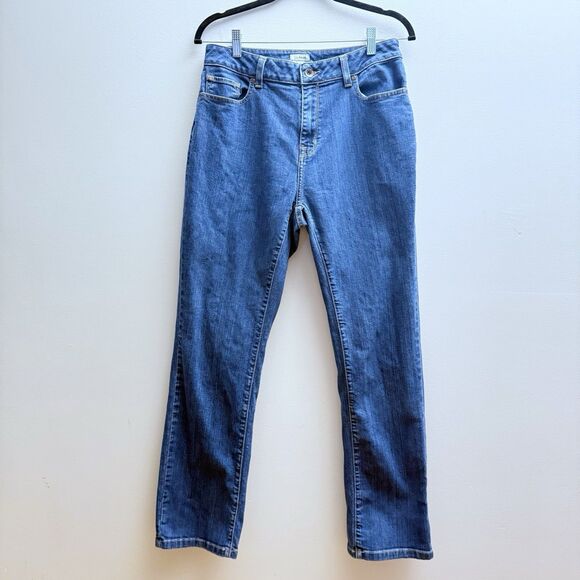 LL Bean Womens Sz 10 Reg Classic Fit Medium Wash Blue Denim Jeans - Picture 1 of 7